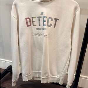 H&M Cream Hoodie with Multicolor Print